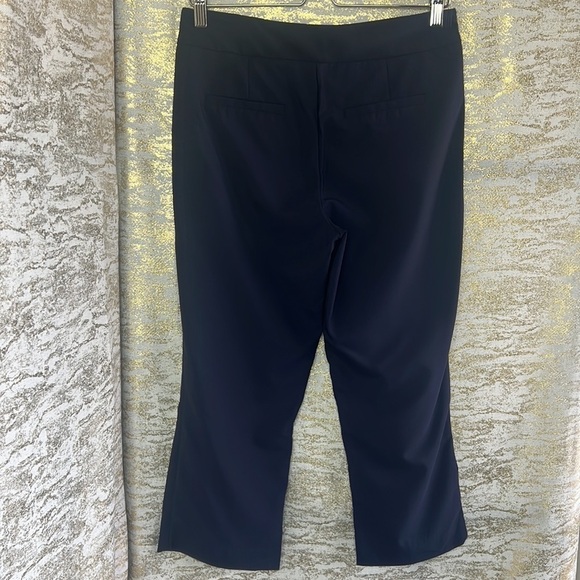 Sung Alfred Sung Navy Pull On High-Rise Capris Size 6 - Picture 5 of 12
